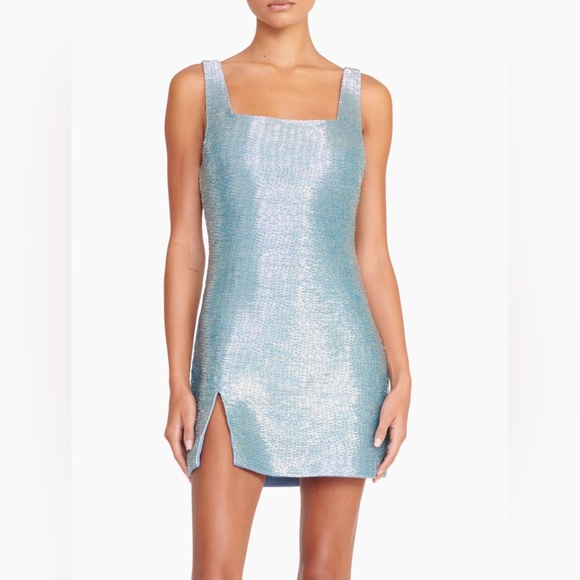 Staud Le Sable Beaded Minidress - Picture 1 of 9